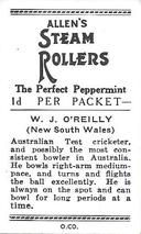 1936-37 Allen's Cricketers #7 Bill O'Reilly Back