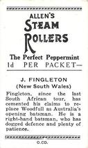 1936-37 Allen's Cricketers #8 Jack Fingleton Back