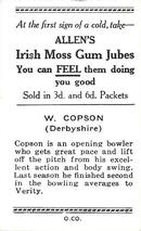 1936-37 Allen's Cricketers #29 Bill Copson Back