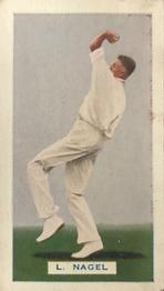 1936-37 Hoadley's Test Cricketers #18 Lisle Nagel Front