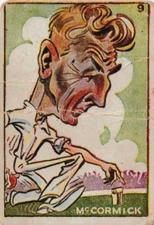 1938 Sweetacres Cricketers Caricatures #9 Ernie McCormick Front