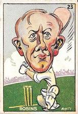1938 Sweetacres Cricketers Caricatures #23 Walter Robins Front