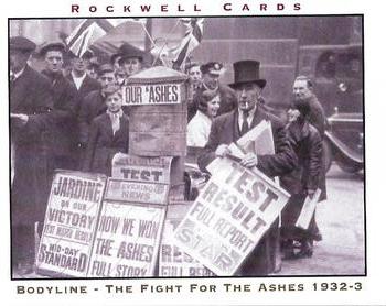 2005 Rockwell Bodyline The Fight for the Ashes 1932-3 #10 Aftermath Front