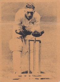 1951 Potter & Moore Australian Famous Cricketers #19 Don Tallon Front