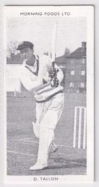 1953 Morning Foods Test Cricketers #11 Don Tallon Front