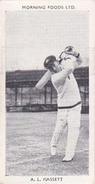 1953 Morning Foods Test Cricketers #14 Lindsay Hassett Front
