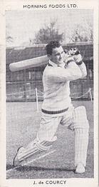 1953 Morning Foods Test Cricketers #17 Jim de Courcy Front