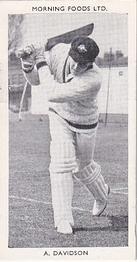 1953 Morning Foods Test Cricketers #18 Alan Davidson Front
