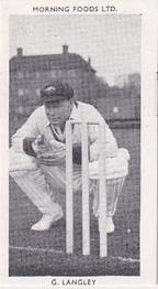 1953 Morning Foods Test Cricketers #21 Gil Langley Front