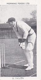 1953 Morning Foods Test Cricketers #24 Don Tallon Front