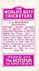 1956 D.C.Thomson The World's Best Cricketers (Hotspur) #3 Peter Richardson Back