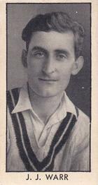 1957 D.C.Thomson County Cricketers (Hotspur) #4 John Warr Front