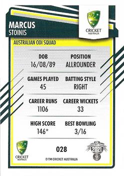 2021-22 TLA Traders Cricket Australia #028 Marcus Stoinis Back