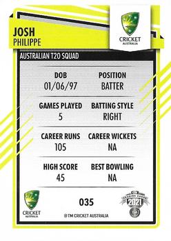 2021-22 TLA Traders Cricket Australia #035 Josh Phillipe Back