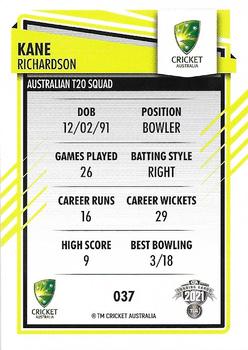 2021-22 TLA Traders Cricket Australia #037 Kane Richardson Back