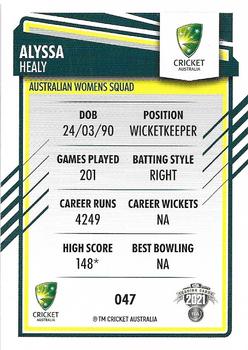 2021-22 TLA Traders Cricket Australia #047 Alyssa Healy Back