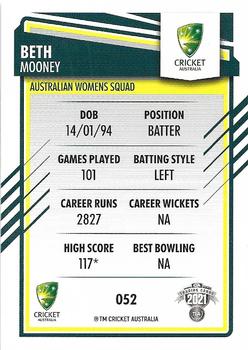 2021-22 TLA Traders Cricket Australia #052 Beth Mooney Back