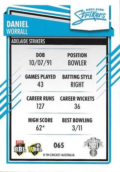 2021-22 TLA Traders Cricket Australia #065 Daniel Worrall Back