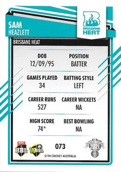 2021-22 TLA Traders Cricket Australia #073 Sam Heazlett Back