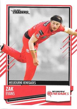 2021-22 TLA Traders Cricket Australia #094 Zak Evans Front
