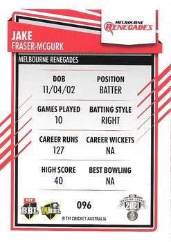 2021-22 TLA Traders Cricket Australia #096 Jake Fraser-McGurk Back