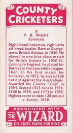 1957 D.C.Thomson County Cricketers (Wizard) #8 Peter Wight Back