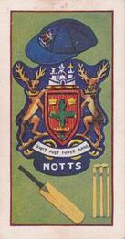 1957 Kane Products Cricket Clubs & Badges #19 Nottinghamshire Front