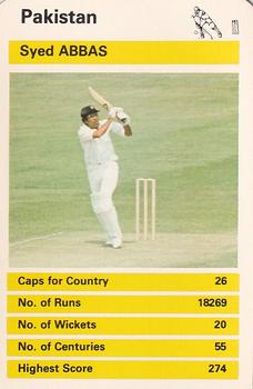 1978 Top Trumps International Cricketers #NNO Syed Abbas Front