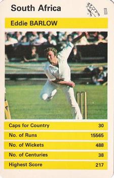 1978 Top Trumps International Cricketers #NNO Eddie Barlow Front