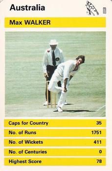 1978 Top Trumps International Cricketers #NNO Max Walker Front