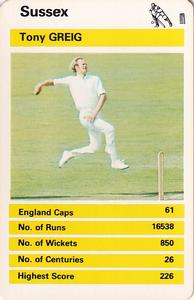 1978 Top Trumps British Cricketers #NNO Tony Greig Front