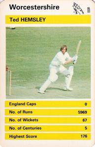 1978 Top Trumps British Cricketers #NNO Ted Hemsley Front