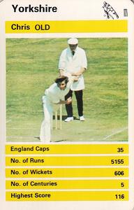 1978 Top Trumps British Cricketers #NNO Chris Old Front