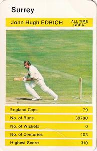 1979 Top Trumps County Cricketers #NNO John Hugh Edrich Front