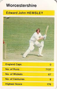 1979 Top Trumps County Cricketers #NNO Edward John Hemsley Front