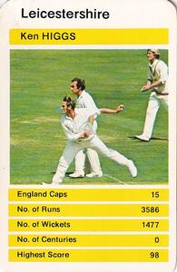 1979 Top Trumps County Cricketers #NNO Ken Higgs Front
