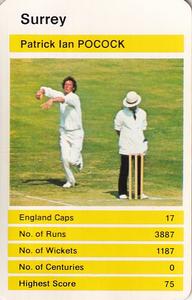 1979 Top Trumps County Cricketers #NNO Patrick Ian Pocock Front