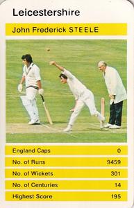 1979 Top Trumps County Cricketers #NNO John Frederick Steele Front