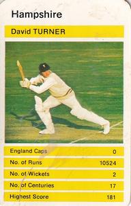 1979 Top Trumps County Cricketers #NNO David Turner Front
