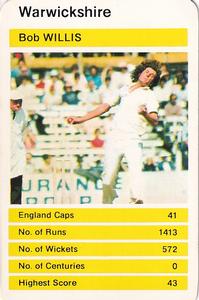 1979 Top Trumps County Cricketers #NNO Bob Willis Front