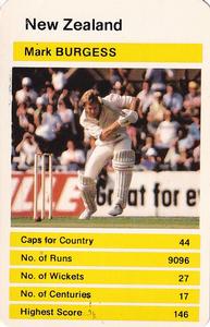 1979 Top Trumps World Cricketers #NNO Mark Burgess Front