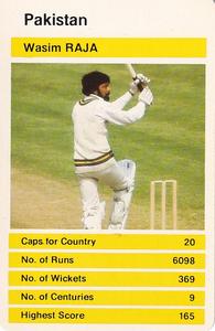 1979 Top Trumps World Cricketers #NNO Wasim Raja Front