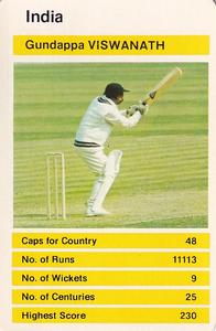 1979 Top Trumps World Cricketers #NNO Gundappa Viswanath Front