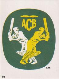 1982 Scanlens Cricket Stickers #69 Australian Cricket Board Logo Front