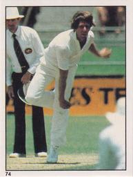 1982 Scanlens Cricket Stickers #74 Jeff Thomson Front