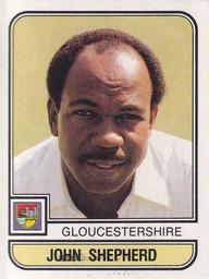 1983 Panini World Of Cricket Stickers #56 John Shepherd Front