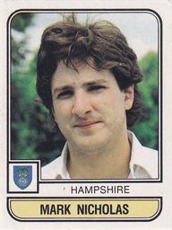 1983 Panini World Of Cricket Stickers #65 Mark Nicholas Front