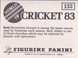 1983 Panini World Of Cricket Stickers #132 Bath Back