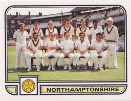 1983 Panini World Of Cricket Stickers #139 Northamptonshire Front