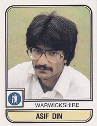 1983 Panini World Of Cricket Stickers #215 Asif Din Front